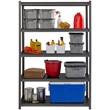 Hirsh 3200 Riveted Metal Shelving 5-Shelf 24Dx48Wx72H Gunmetal Gray/Black