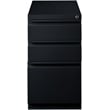 Hirsh 23-in Deep Mobile Metal Pedestal 3-Drawer Box/Box/File Black