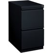 Hirsh 23-in Deep Mobile Pedestal File 2-Drawer File/File. Full Width Pull. Black