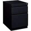 Hirsh 20-in Deep Mobile Pedestal File 2-Drawer Box/File Full Width Pull Black