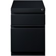 Hirsh 20-in Deep Mobile Pedestal File 2-Drawer Box/File Full Width Pull Black
