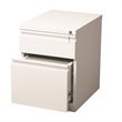 Hirsh 20-in Deep Mobile Pedestal File 2-Drawer Box/File Full Width Pull White