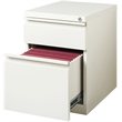 Hirsh 20-in Deep Mobile Pedestal File 2-Drawer Box/File Full Width Pull White