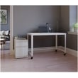 Hirsh 20-in Deep Mobile Pedestal File 2-Drawer Box/File Full Width Pull White