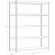 Iron Horse 3800 Riveted Metal Shelving 5-Shelf Unit 24D x 48W x 72H Black