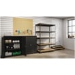 Iron Horse 3800 Riveted Metal Shelving 5-Shelf Unit 24D x 48W x 72H Black