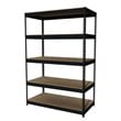 Iron Horse 3800 Riveted Metal Shelving 5-Shelf Unit 24D x 48W x 72H Black