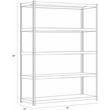 Iron Horse 3800 Riveted Metal Shelving 5-Shelf 24Dx48Wx84H Black