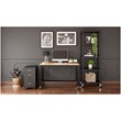 Space Solutions RTA 72-inch High Mobile 5-Shelf Metal Bookcase Black