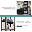 Space Solutions RTA 72-inch High Mobile 5-Shelf Metal Bookcase Black