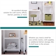 Space Solutions RTA 72-inch High Mobile 5-Shelf Metal Bookcase White