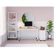 Space Solutions RTA 72-inch High Mobile 5-Shelf Metal Bookcase White