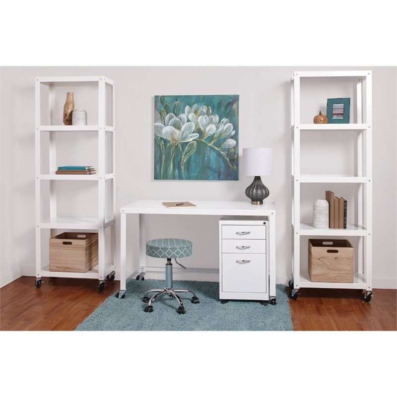 Hirsh Industries 2 Piece Office Set in White