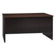 Hirsh 30D x 60W Double Pedestal Metal Desk Arch Pull Handles Black/Walnut
