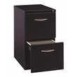 Hirsh 23-in Deep Mobile Pedestal File 2-Drawer Metal File/File. Arch Pull. Black
