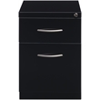 Hirsh 20-in Deep Mobile Pedestal File 2-Drawer Box/File with Arch Pull Black