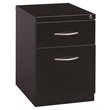 Hirsh 20-in Deep Mobile Pedestal File 2-Drawer Box/File with Arch Pull Black