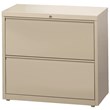 Hirsh 36-in Wide HL8000 Series Metal 2 Drawer Lateral File Cabinet Putty/Beige