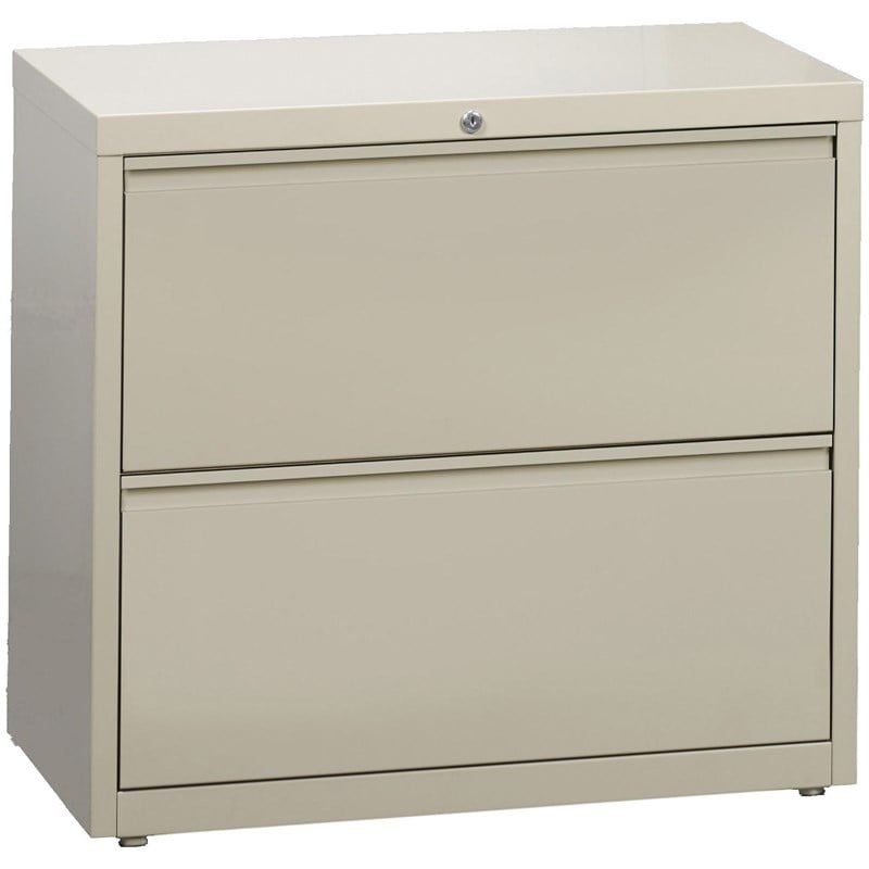 Hirsh 36-in Wide HL8000 Series Metal 2 Drawer Lateral File Cabinet Putty/Beige