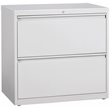 Hirsh 36-in Wide HL8000 Series Metal 2 Drawer Lateral File Cabinet Light Gray