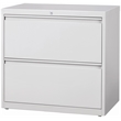 Hirsh 36-in Wide HL8000 Series Metal 2 Drawer Lateral File Cabinet Light Gray