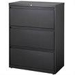 Hirsh 36-in Wide HL8000 Series Metal 3 Drawer Lateral File Cabinet Black