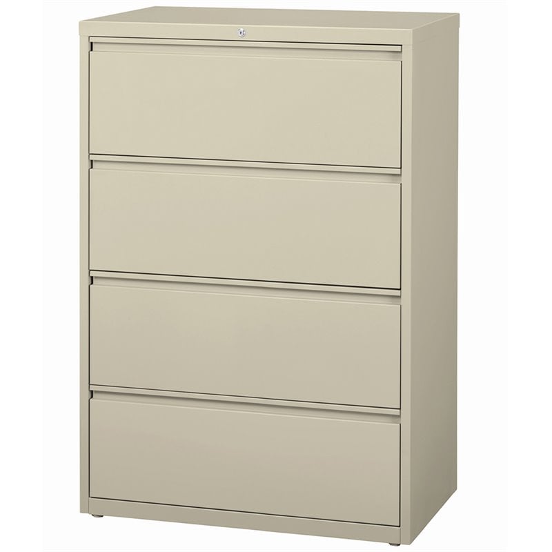 Hirsh Hl8000 Series 36 4 Drawer Lateral File Cabinet In Putty 17453