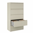 Hirsh 36-in Wide HL8000 Series Metal 5 Drawer Lateral File Cabinet Putty/Beige