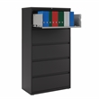 Hirsh 36-in Wide HL8000 Series Metal 5 Drawer Lateral File Cabinet Black