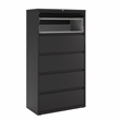 Hirsh 36-in Wide HL8000 Series Metal 5 Drawer Lateral File Cabinet Black