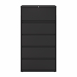 Hirsh 36-in Wide HL8000 Series Metal 5 Drawer Lateral File Cabinet Black