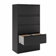 Hirsh 36-in Wide HL8000 Series Metal 5 Drawer Lateral File Cabinet Black