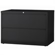Hirsh 42-in Wide HL8000 Series Metal 2 Drawer Lateral File Cabinet Black