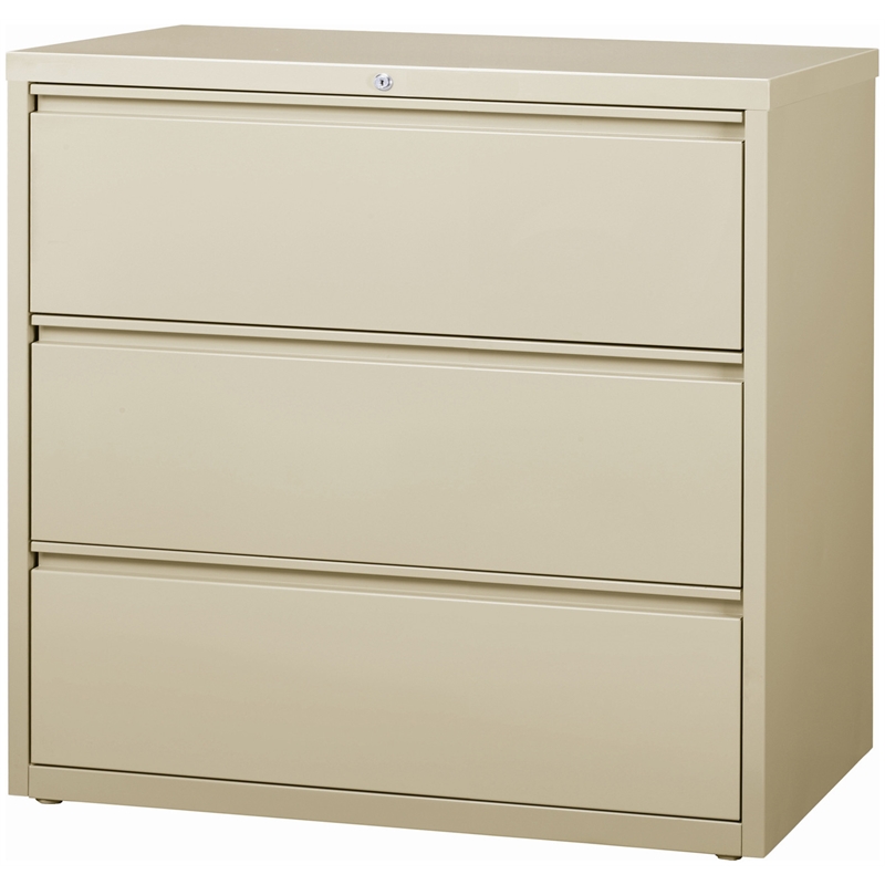 Hirsh 42 In Wide Hl8000 Series Metal 3 Drawer Lateral File Cabinet