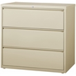 Hirsh 42-in Wide HL8000 Series Metal 3 Drawer Lateral File Cabinet Putty/Beige