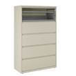 Hirsh 42-in Wide HL8000 Series Metal 5 Drawer Lateral File Cabinet Putty/Beige