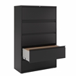 Hirsh 42-in Wide HL8000 Series Metal 5 Drawer Lateral File Cabinet Black