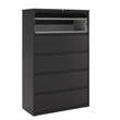 Hirsh 42-in Wide HL8000 Series Metal 5 Drawer Lateral File Cabinet Black