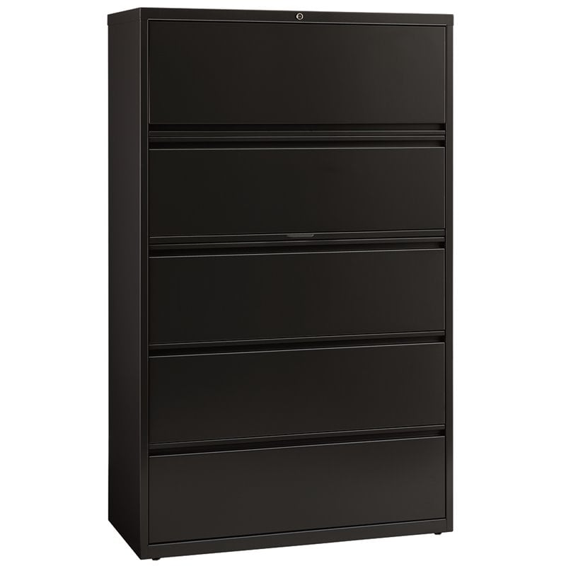 Hirsh Hl8000 Series 42 5 Drawer Lateral File Cabinet In Black 17649