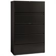 Hirsh 42-in Wide HL8000 Series Metal 5 Drawer Lateral File Cabinet Black