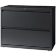 Hirsh 36-in Wide HL8000 Series Metal 2 Drawer Lateral File Cabinet in Charcoal