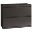 Hirsh 36-in Wide HL8000 Series Metal 2 Drawer Lateral File Cabinet in Charcoal