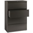 Hirsh 36-in Wide HL8000 Series Metal 4 Drawer Lateral File Cabinet Charcoal