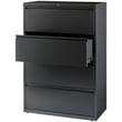 Hirsh 36-in Wide HL8000 Series Metal 4 Drawer Lateral File Cabinet Charcoal