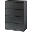 Hirsh 36-in Wide HL8000 Series Metal 4 Drawer Lateral File Cabinet Charcoal