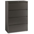 Hirsh 36-in Wide HL8000 Series Metal 4 Drawer Lateral File Cabinet Charcoal