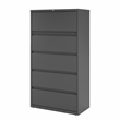 Hirsh 36-in Wide HL8000 Series Metal 5 Drawer Lateral File Cabinet Charcoal