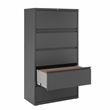 Hirsh 36-in Wide HL8000 Series Metal 5 Drawer Lateral File Cabinet Charcoal