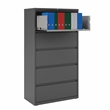 Hirsh 36-in Wide HL8000 Series Metal 5 Drawer Lateral File Cabinet Charcoal