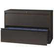 Hirsh 42-in Wide HL8000 Series Metal 2 Drawer Lateral File Cabinet in Charcoal